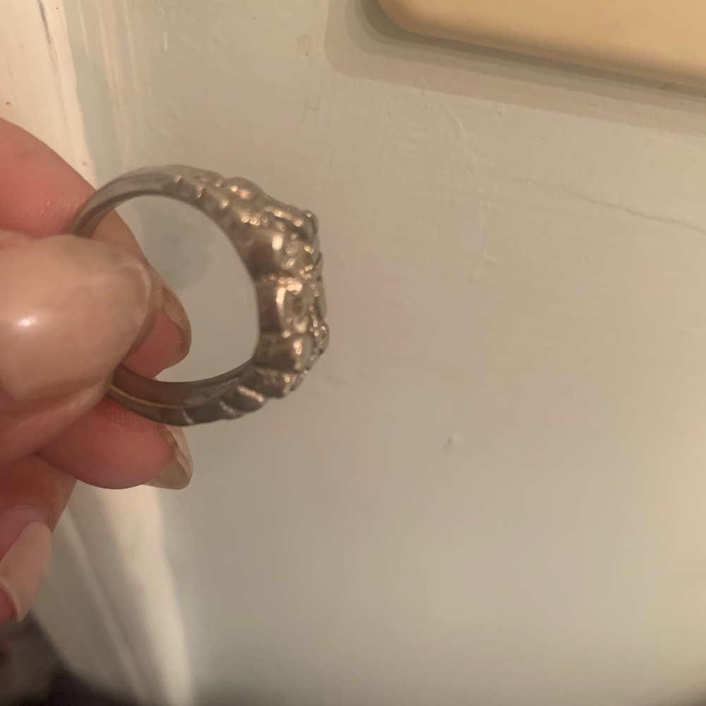 Large ‘Statement’ Ring. Silver Nugget Look - image 3